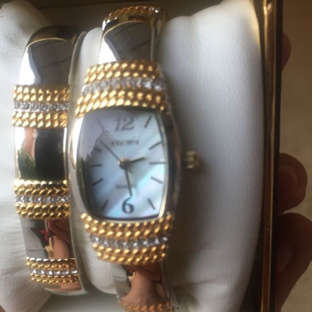 Elgin Women's Two-Tone Bangle Watch
